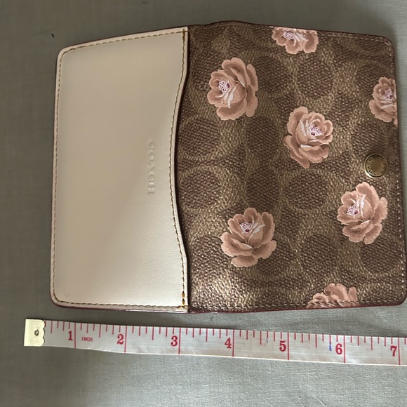 Coach Rose Print Wallet - Picture 7 of 8